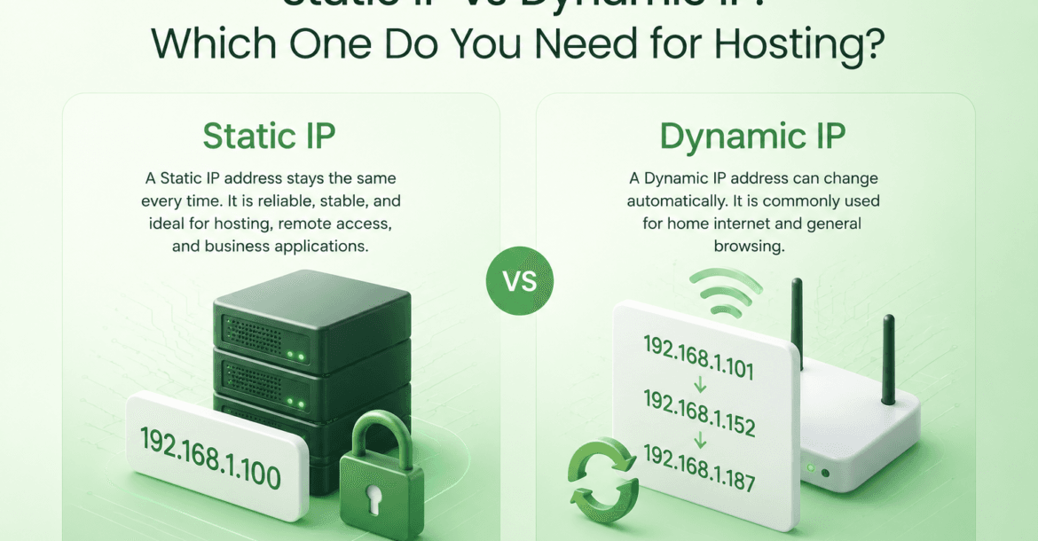 Static IP vs Dynamic IP - Which One Do You Need for Hosting